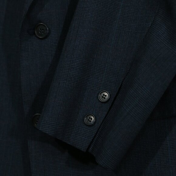 Brooks Brothers 100% Wool 2-Piece Suit 42R Navy Check Made in USA As-Is - Picture 6 of 15